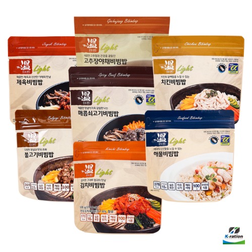 더온 비빔밥 LIGHT 라이트 7종 세트 (전투식량 비상식량 캠핑 낚시)