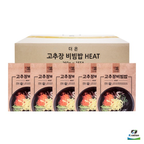 더온 고추장비빔밥 히트 1박스 (15개) 전투식량,발열도시락